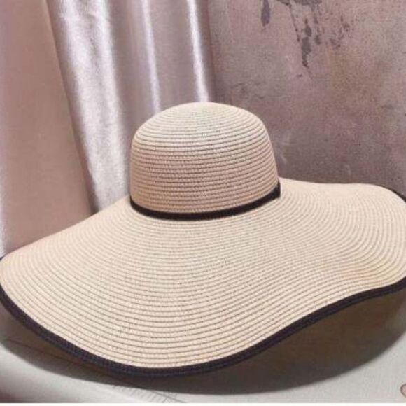 Cream Women Floppy Straw Hat main image 2